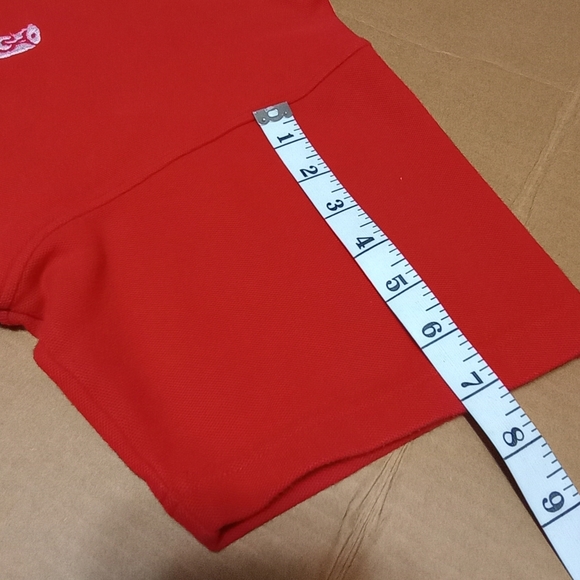 Beijing 2008 Olympics Official Staff Embroidered Red Unisex Polo Shirt Size L - Picture 9 of 10